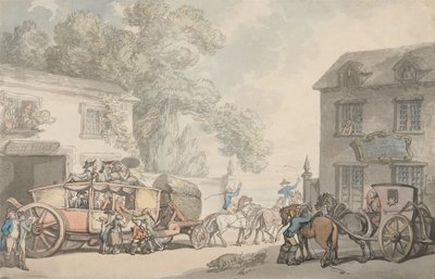 Travelling in France by Thomas Rowlandson